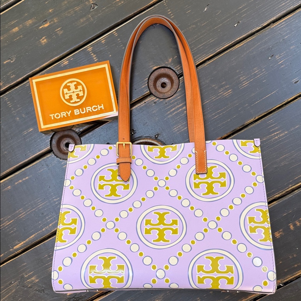 Tory Burch T MONOGRAM CONTRAST EMBOSSED TOTE